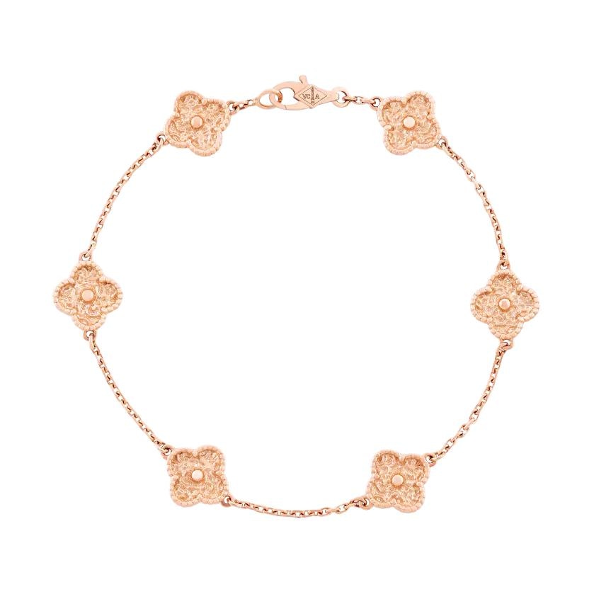 Van Cleef & Arpels Alhambra Sweet 18k Rose Gold Bracelet