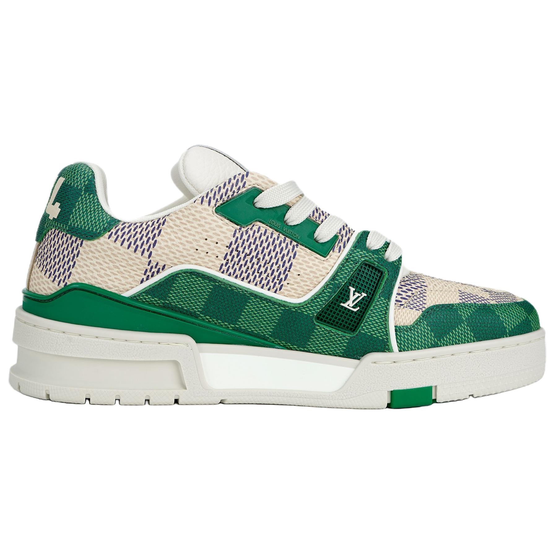Louis Vuitton Trainer White Green — фото 1