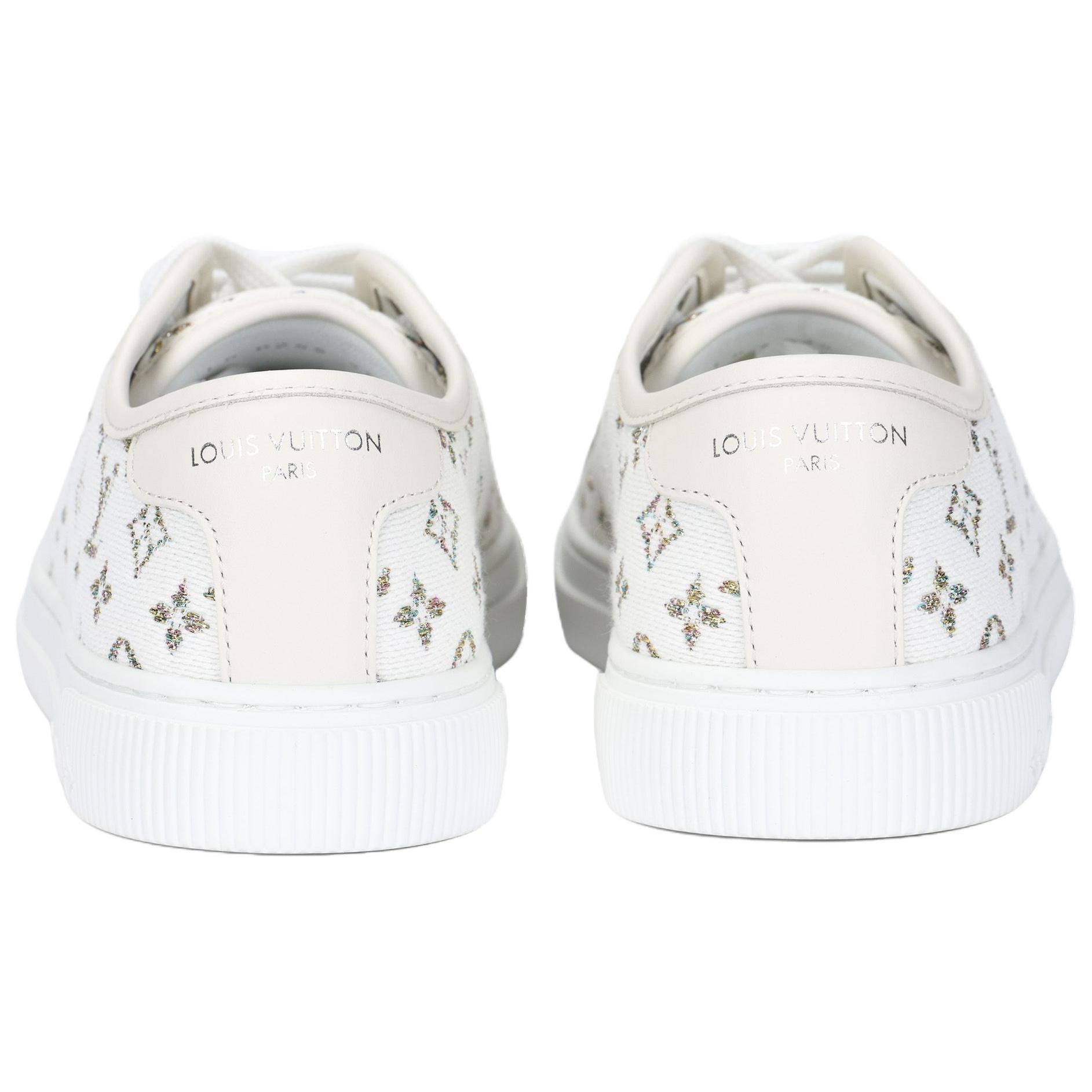 Louis Vuitton Lagoon Floral Canvas Sneakers White — фото 3