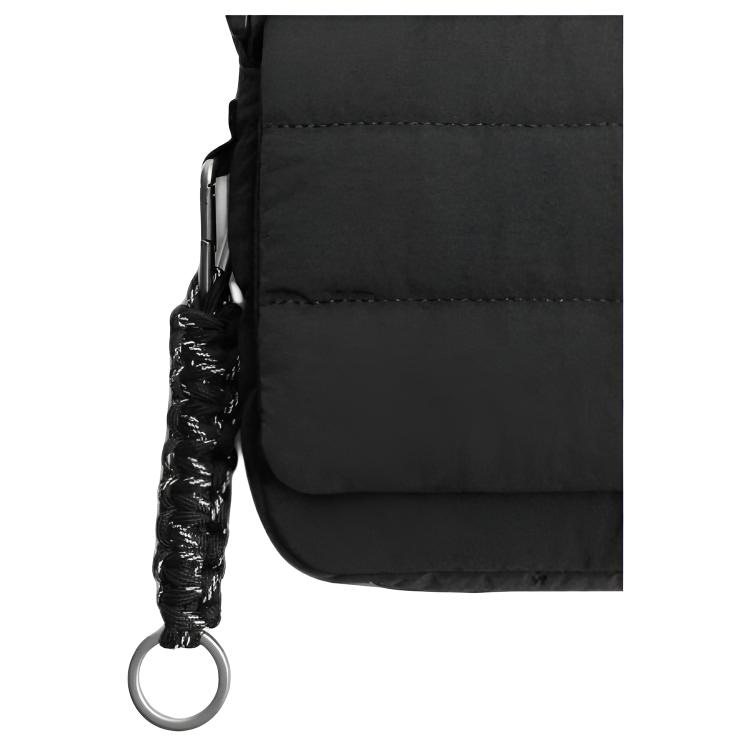 Zara Magnetic Flap Nylon Crossbody Bag Black — фото 4