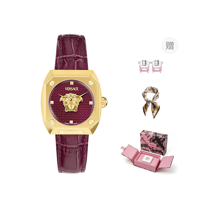 Часы VERSACE/范思哲 Versace Medusa Antares Quartz 35mm Red