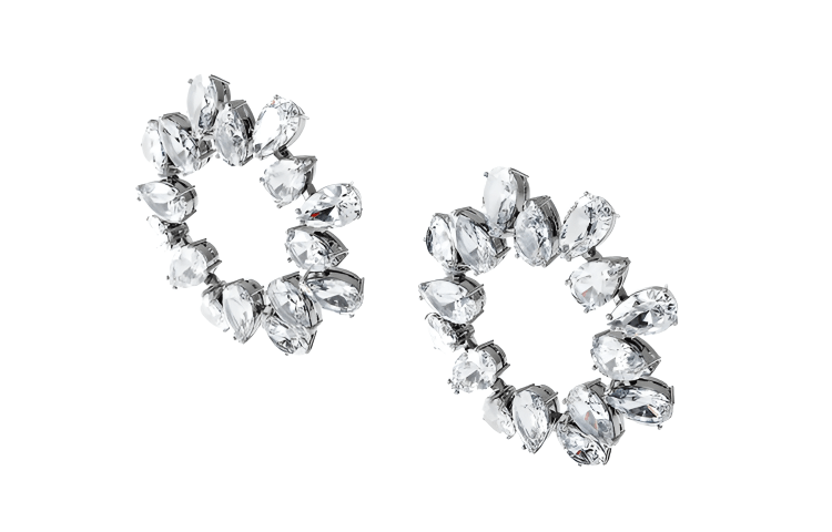 Swarovski Millenia Hoop Earrings Silver