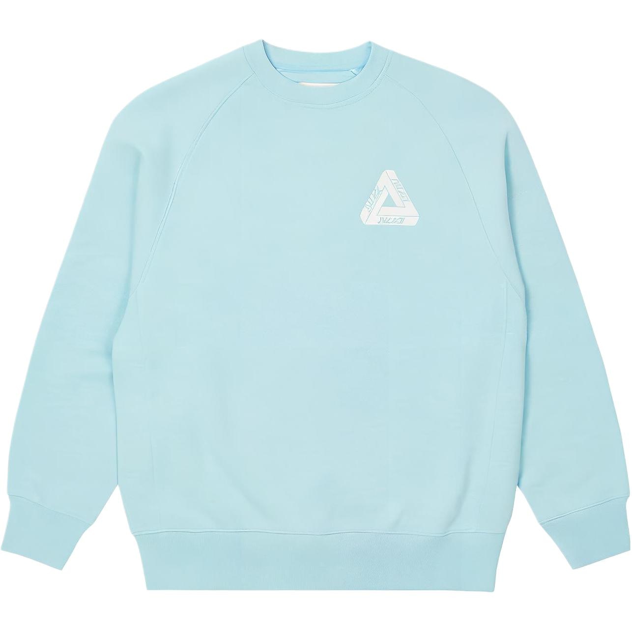 Худи PALACE FW22 Tri-Ferg Slub Crew Light Blue Logo