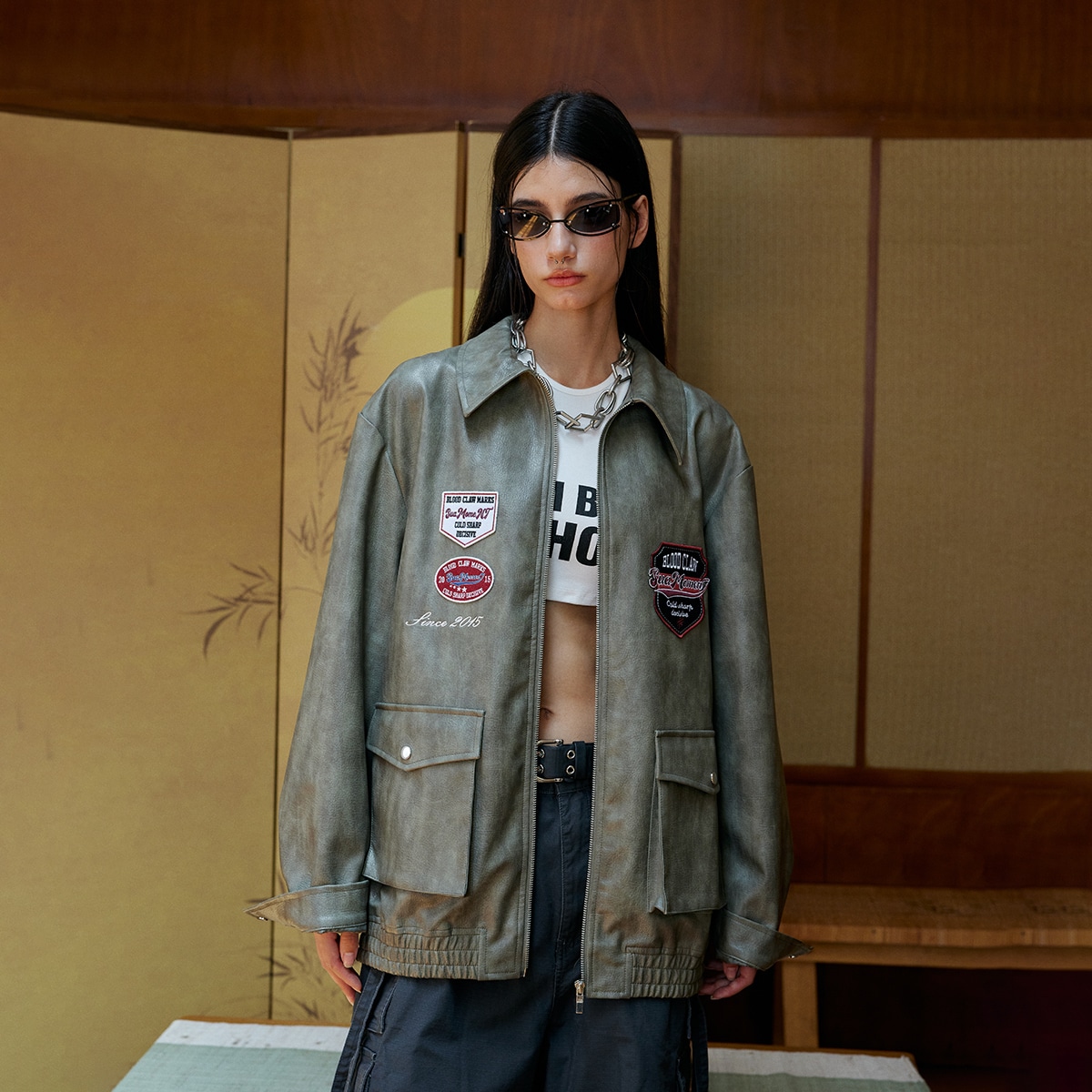 Suamoment Vintage PU Jacket — фото 6