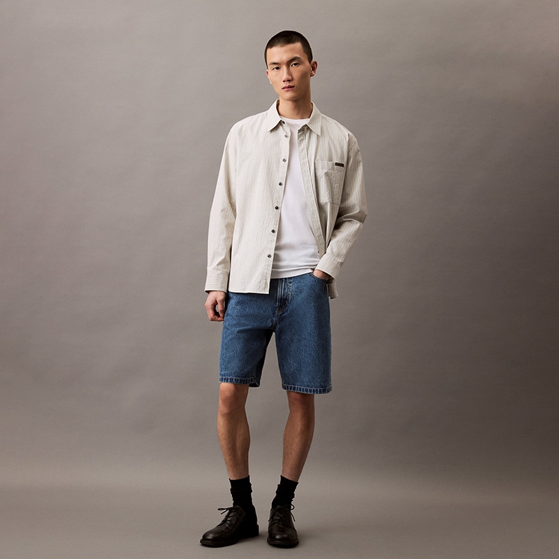 Calvin Klein U1W Light Blue Denim Shorts — фото 2