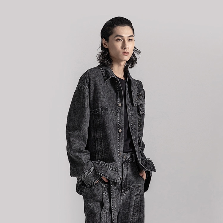 HUANXIANGZHE Huànxiàngzhě Denim Jacket Black — фото 2