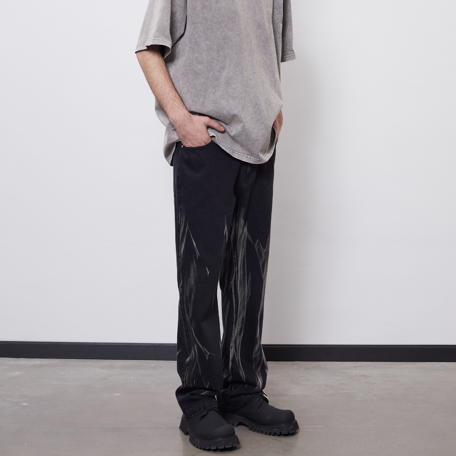 Paset Straight Jeans Black — фото 7