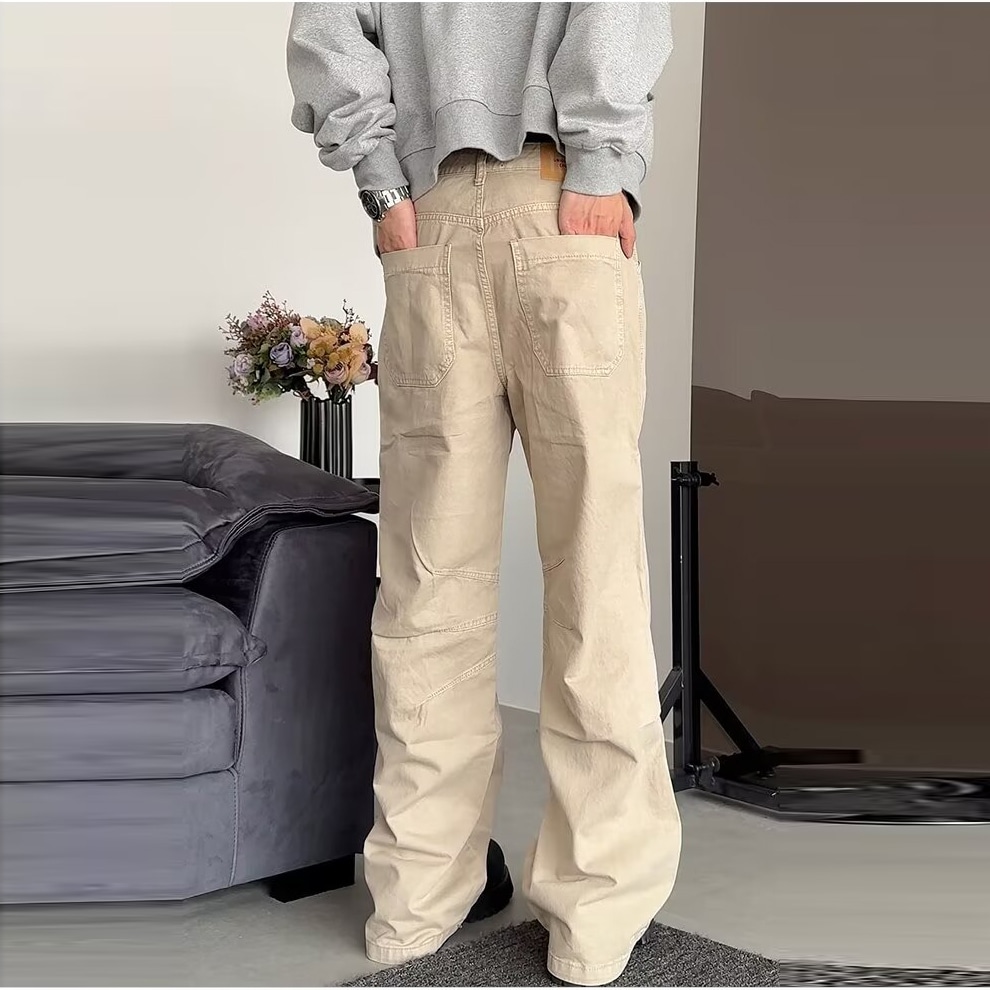 Struggle Vintage95 Wide Leg Jeans Khaki — фото 5