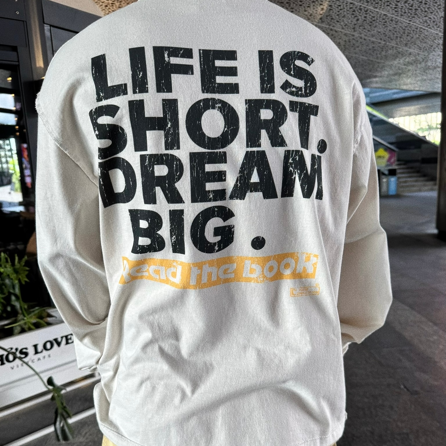 False Perception Slogan Washed Long Sleeve Tee — фото 3