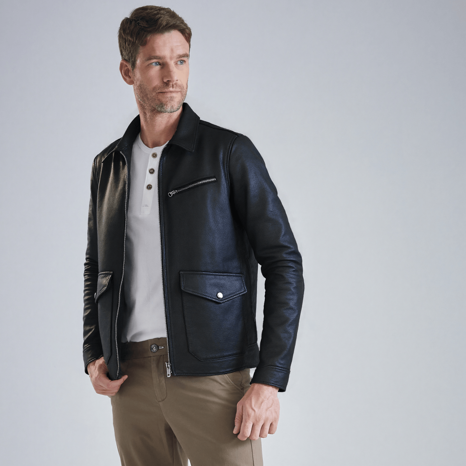Mcs Vintage Leather Jacket Black — фото 4