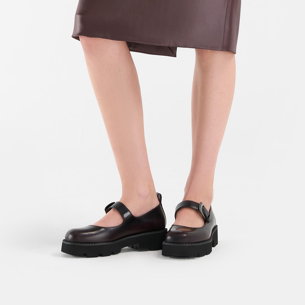 Charles&Keith CHARLESKEITH ck 4.4cm Black BoxBurgundy — фото 9