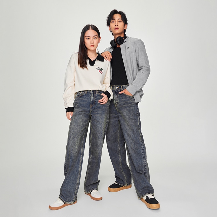 Lee FW24 Loose Straight Leg Mid Blue Jeans — фото 2