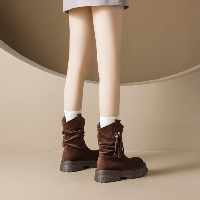 Agsdon Retro Tassel Ankle Boots — фото 11