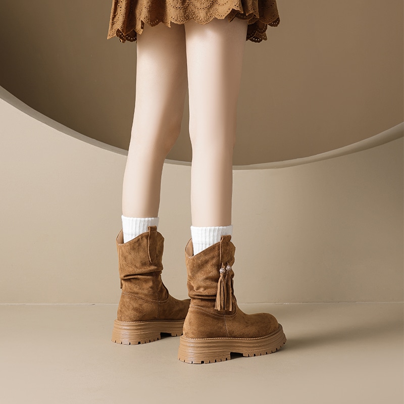 Agsdon Retro Tassel Ankle Boots — фото 4