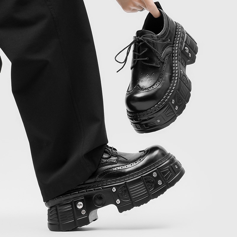 Dounkol Derby Thick Sole Studded Shoes — фото 5
