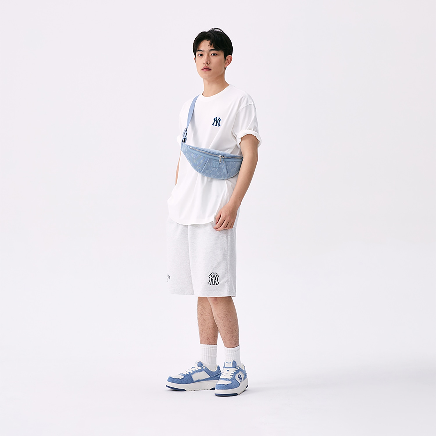 MLB Waist Bag Light Blue/Grey — фото 5