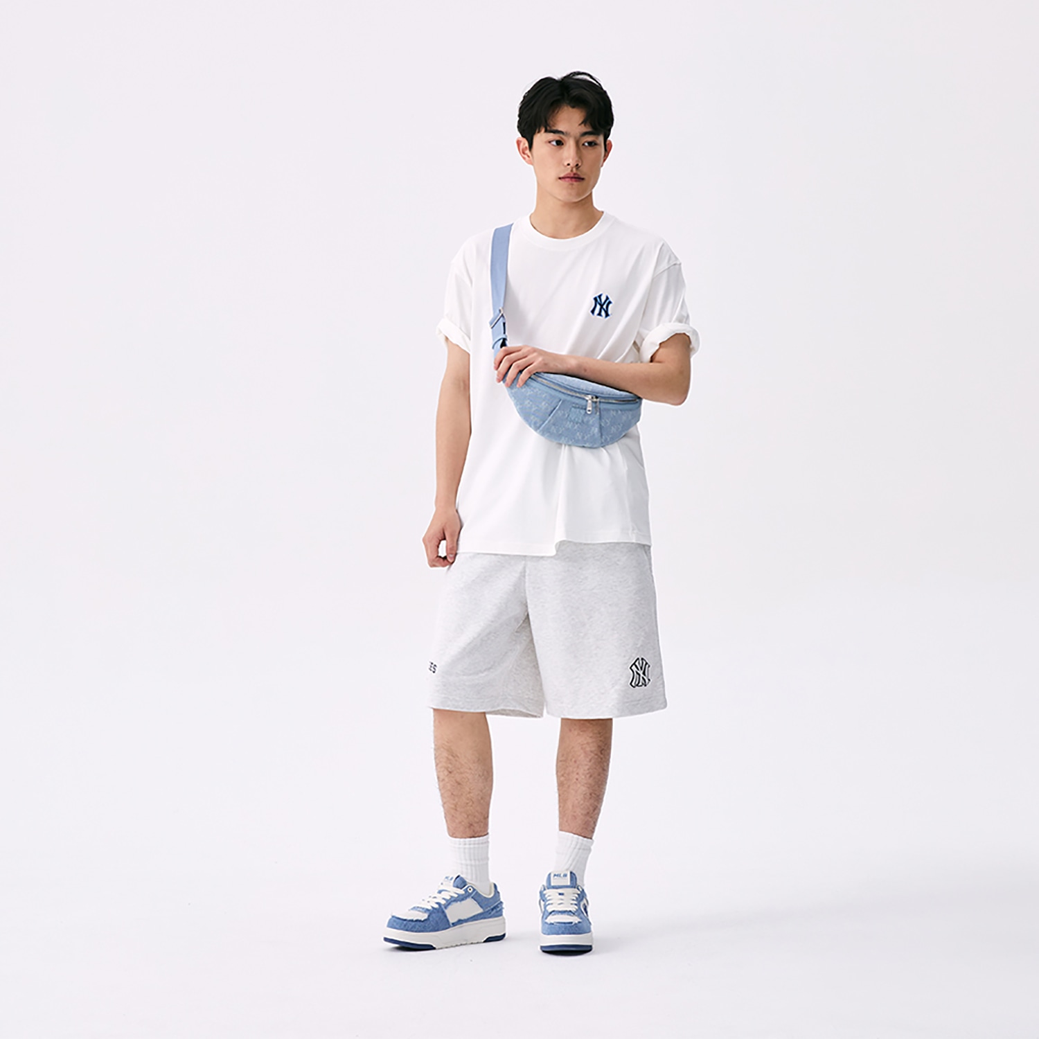 MLB Waist Bag Light Blue/Grey — фото 3
