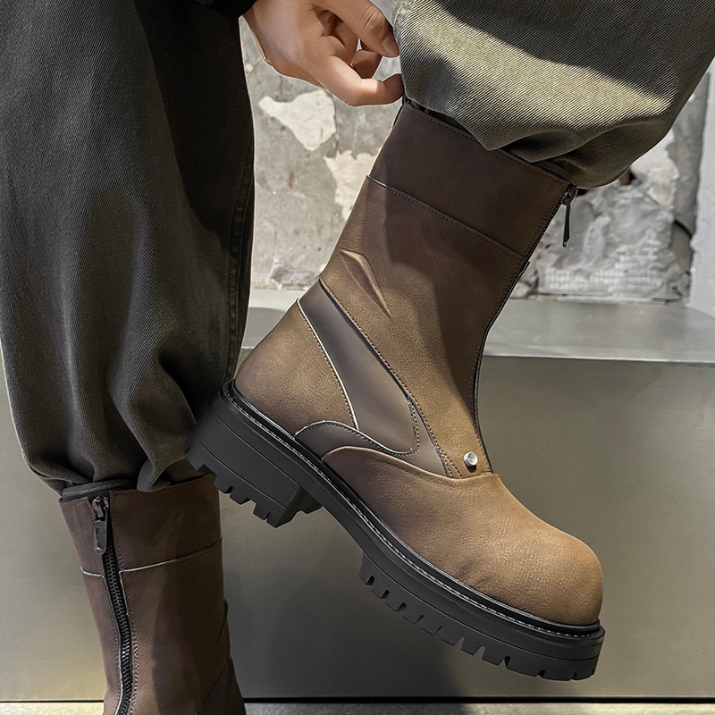 Dounkol Double Layer Pigskin High-top Boots — фото 9