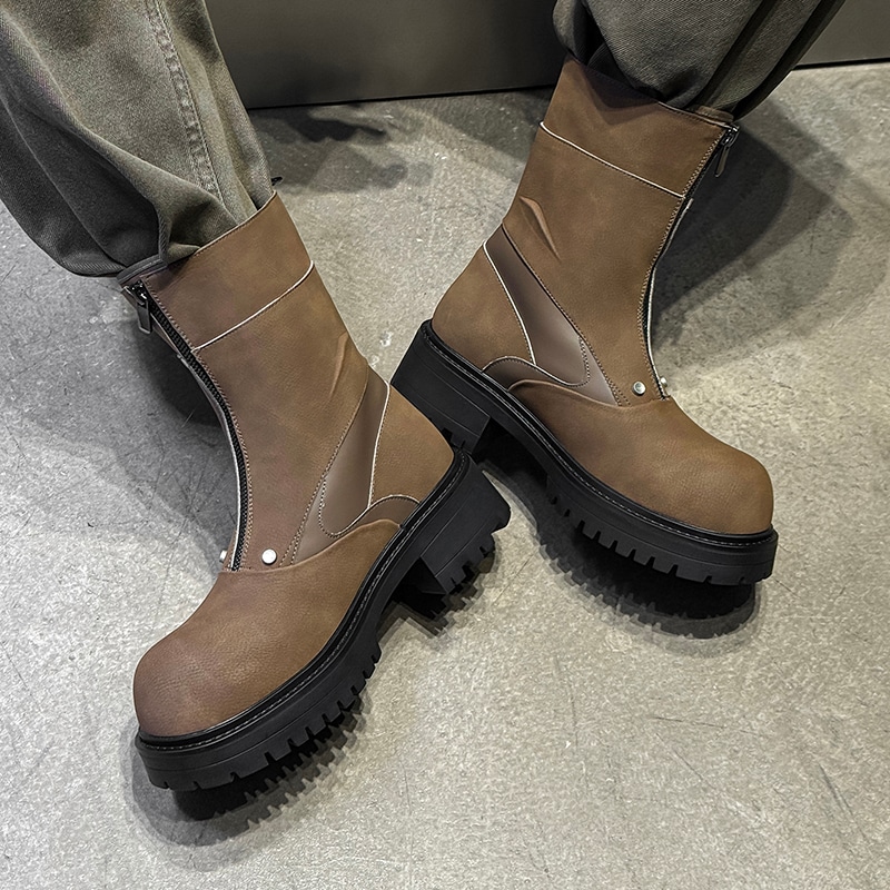 Dounkol Double Layer Pigskin High-top Boots — фото 11