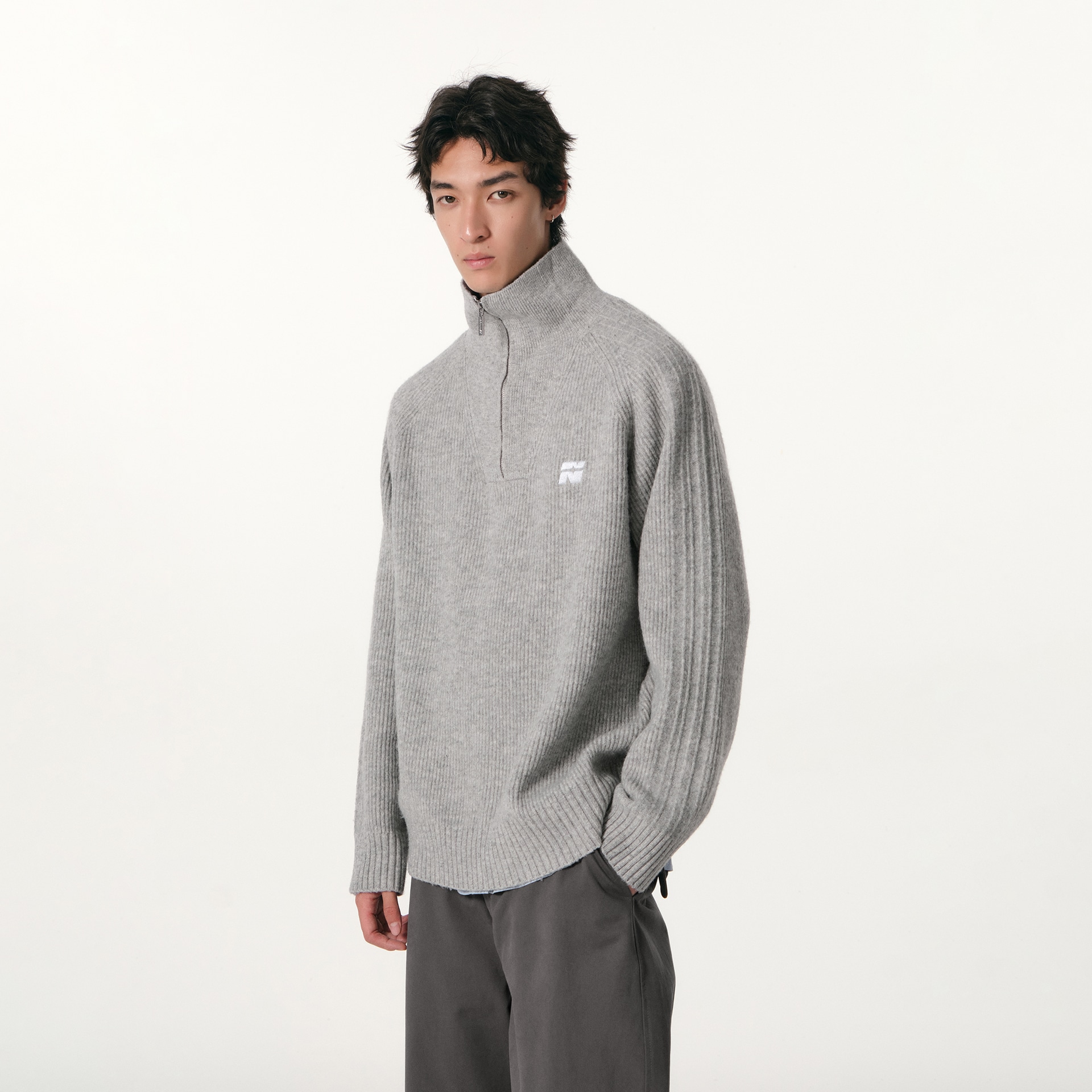 Fornines Wool Blend Half-Zip Sweater — фото 3