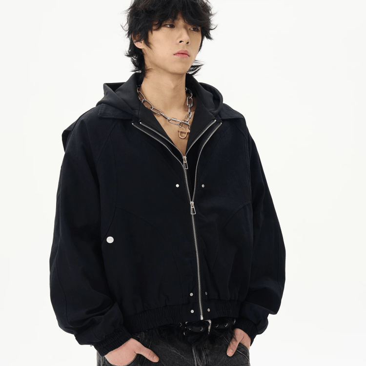 Th Fabricate Retro Hoodie Jacket Black — фото 5