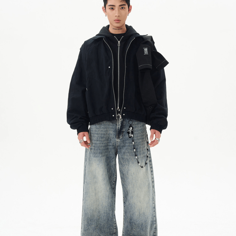 Th Fabricate Retro Hoodie Jacket Black — фото 6