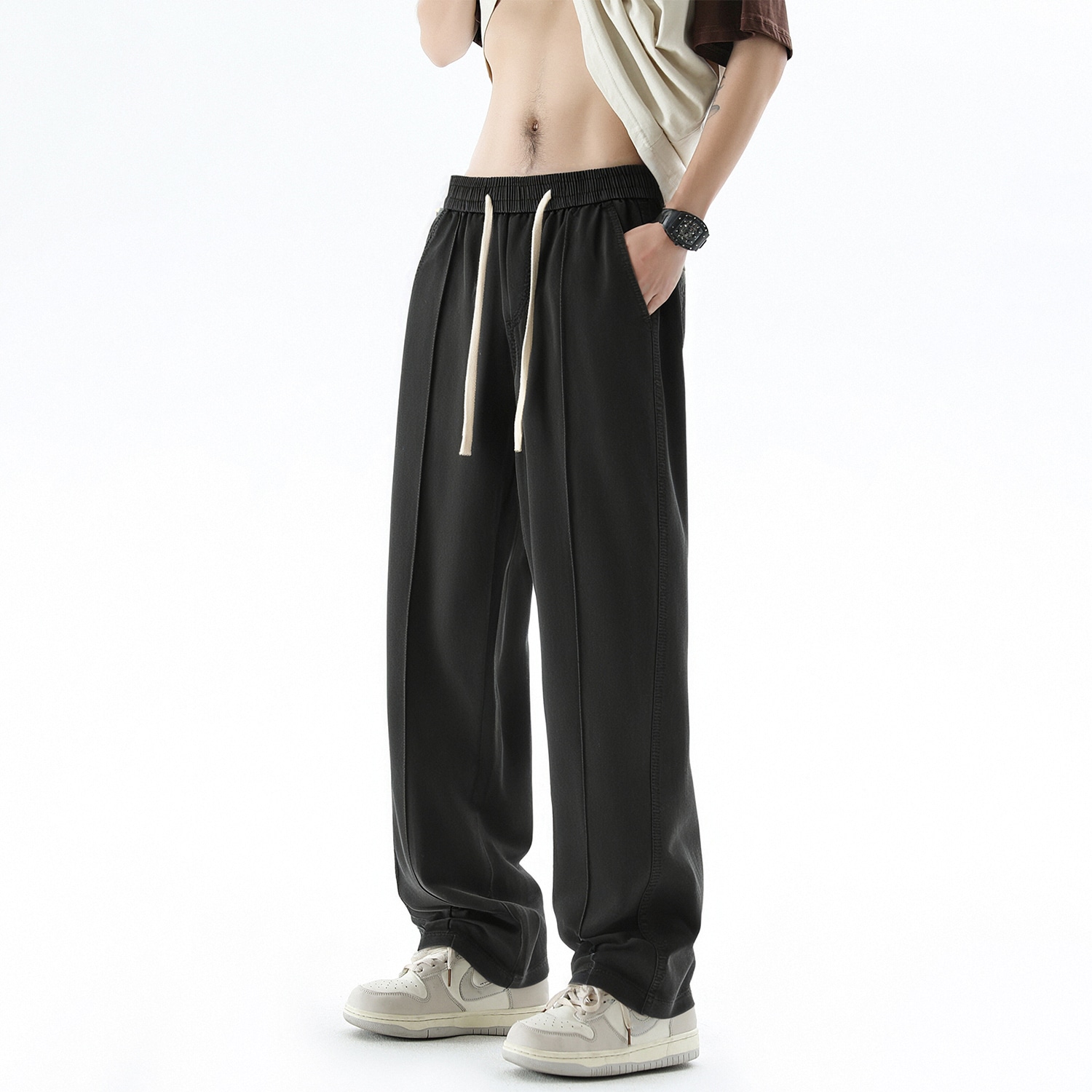 Forhug Straight Fit Striped Denim Pants — фото 3
