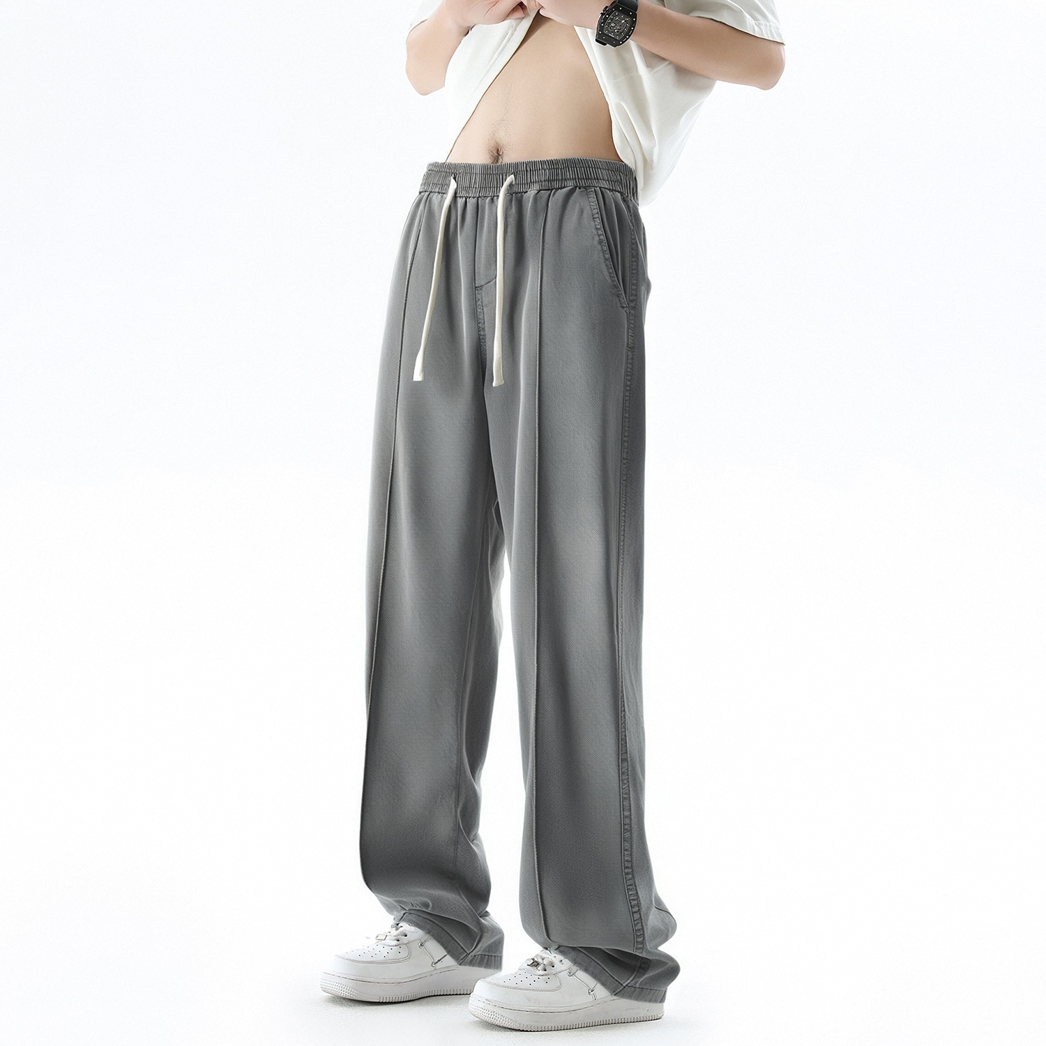 Forhug Straight Fit Striped Denim Pants — фото 7