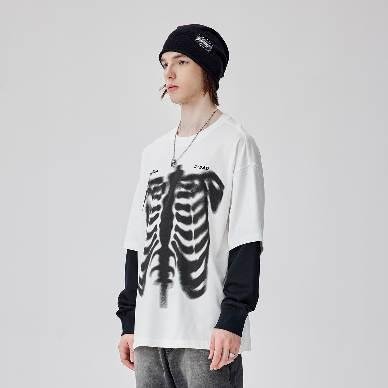 Guuka Letter Print Long Sleeve Tee — фото 5