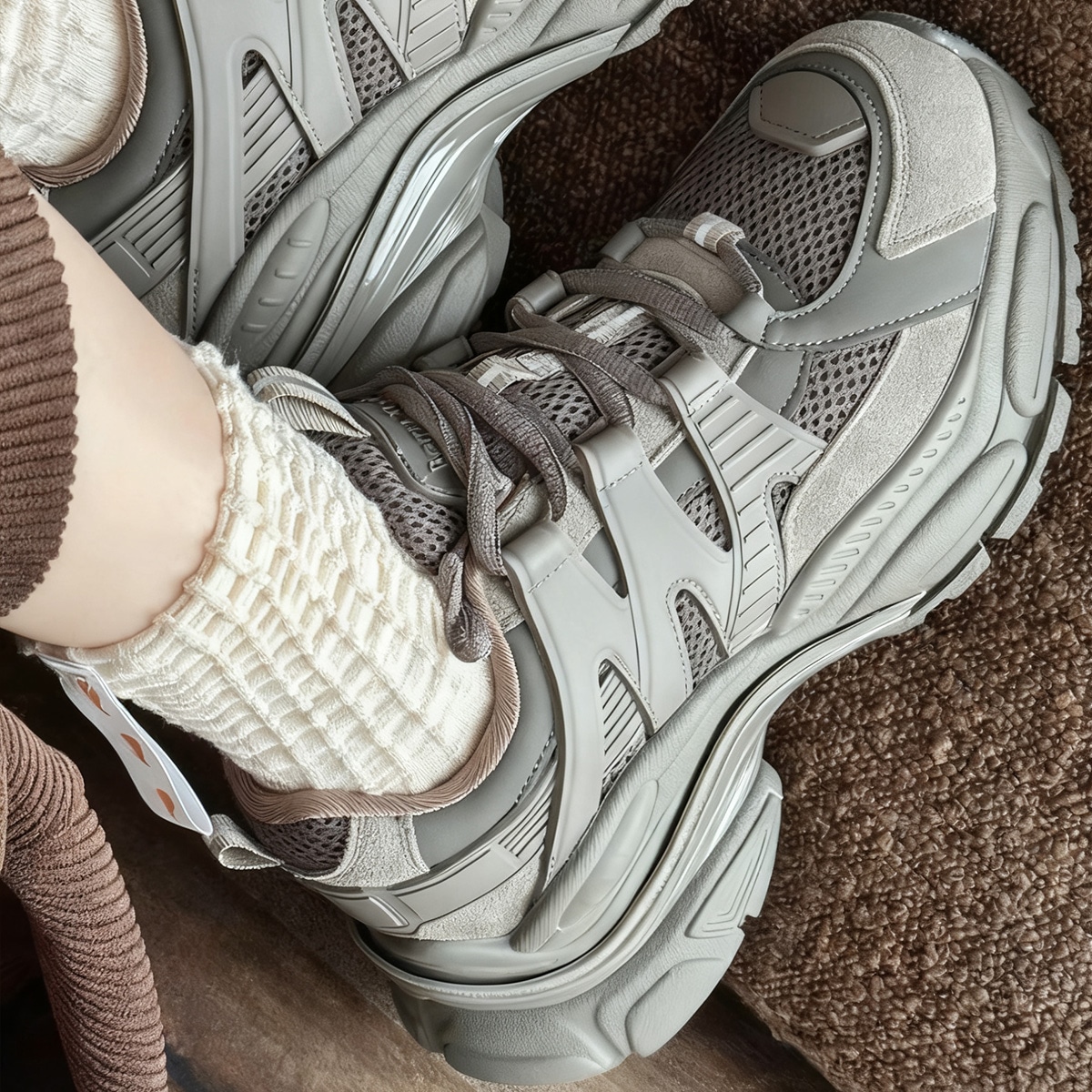 Beau Today Casual Mesh Sneakers Gray — фото 4