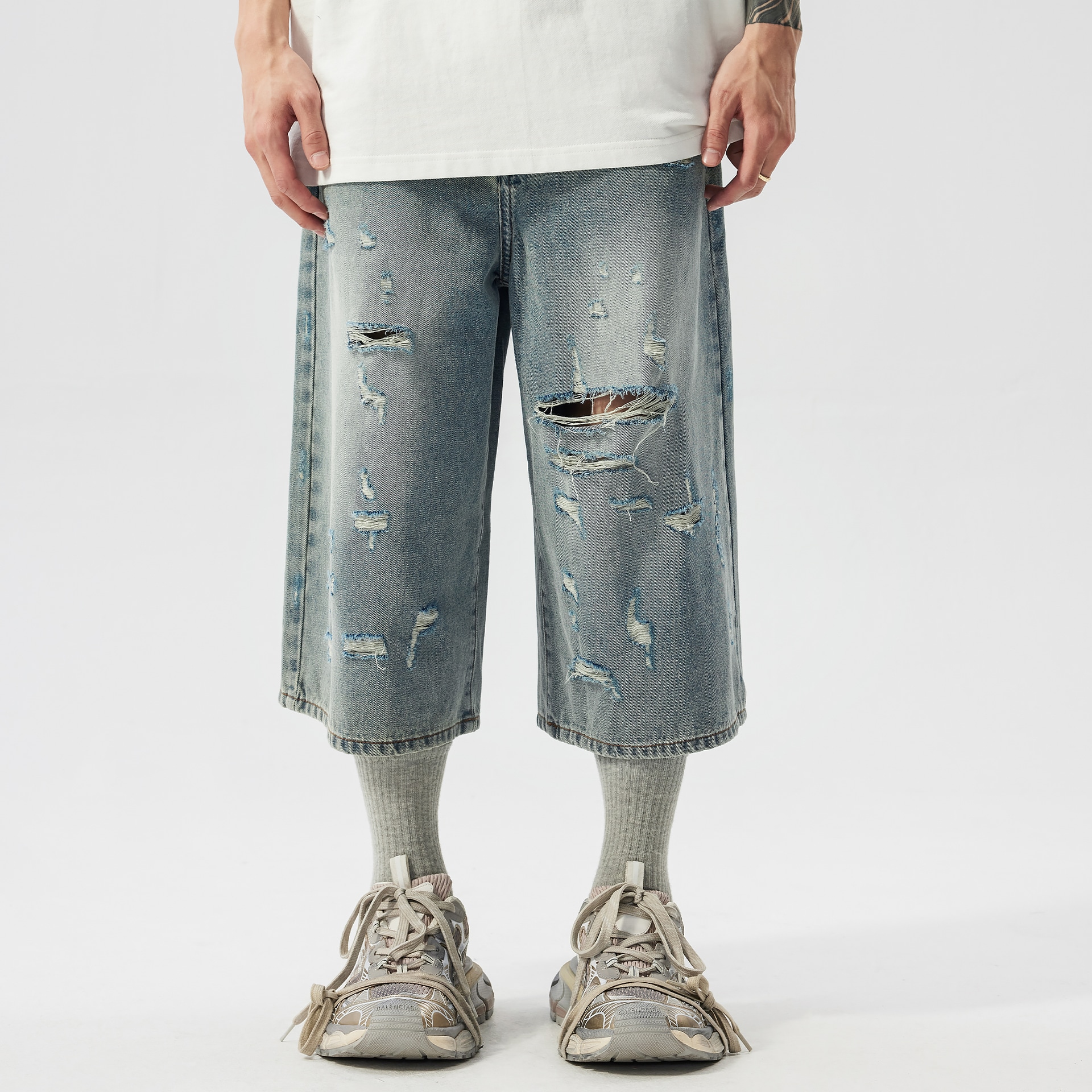 Xinyinsu SS24 Baggy Shorts Blue — фото 4