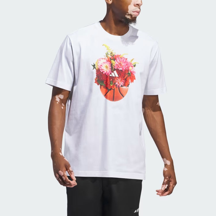 Adidas Floral Hoops Graphic Tee T — фото 2