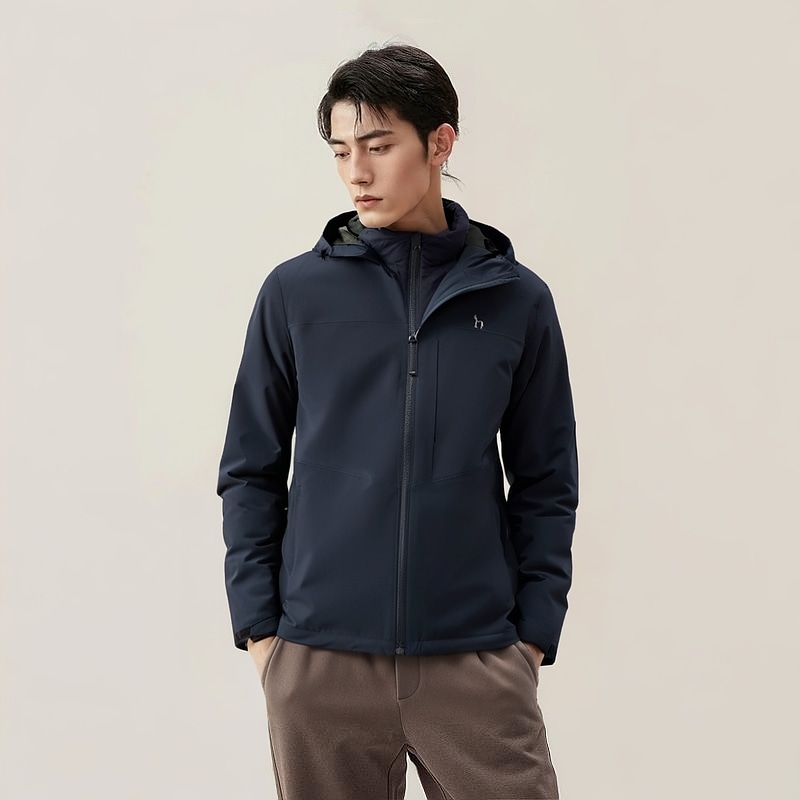 Hazzys Casual Warm Hooded Down Jacket Men — фото 2