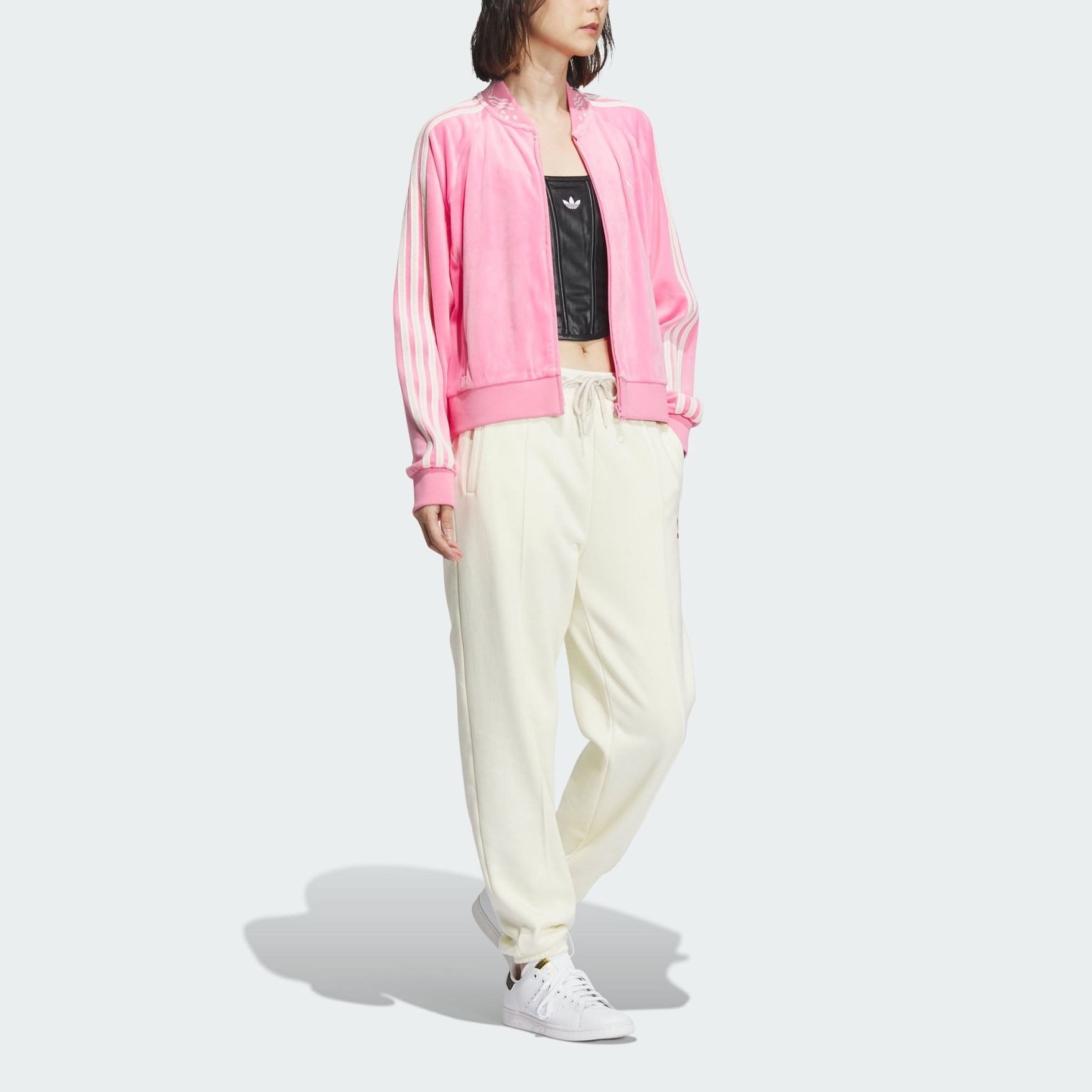 adidas originals x FEIFEI RUAN FW23 Velvet Track Jacket Pink — фото 6