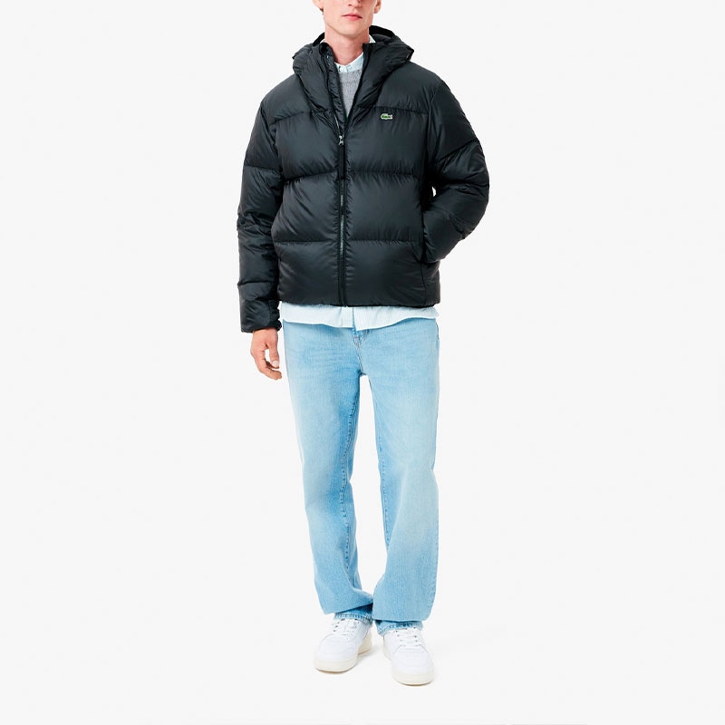 Lacoste Hooded Down Jacket Black — фото 3