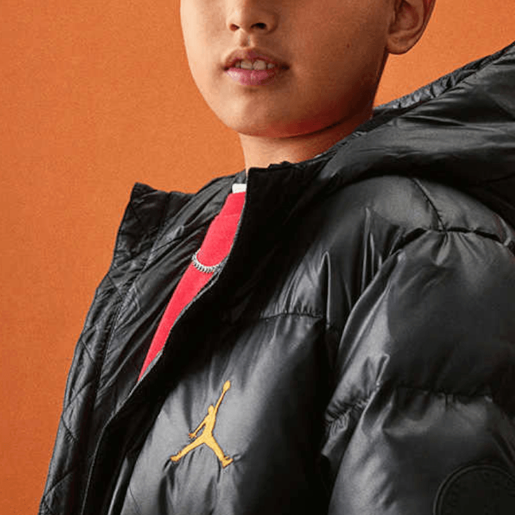 Jordan Kids Logo Puffer Jacket Black — фото 4