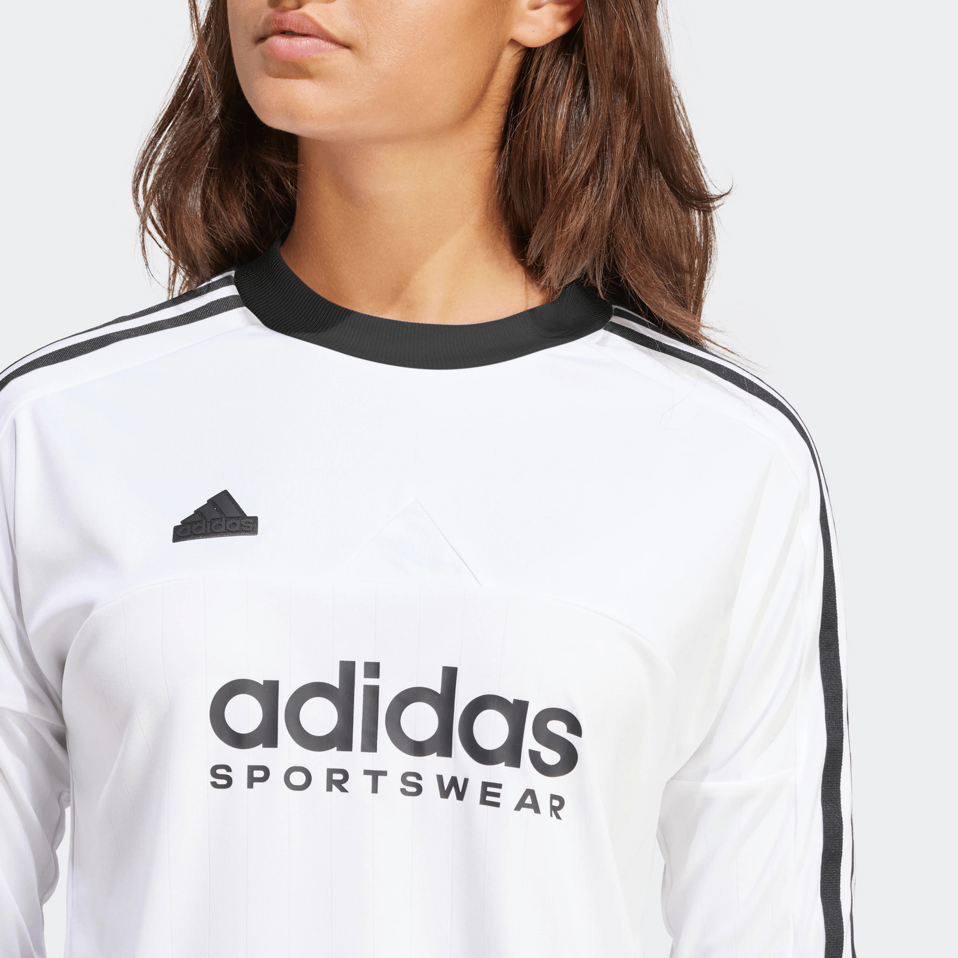 Adidas Tiro 3-Stripes Long Sleeve Tee Logo T — фото 4