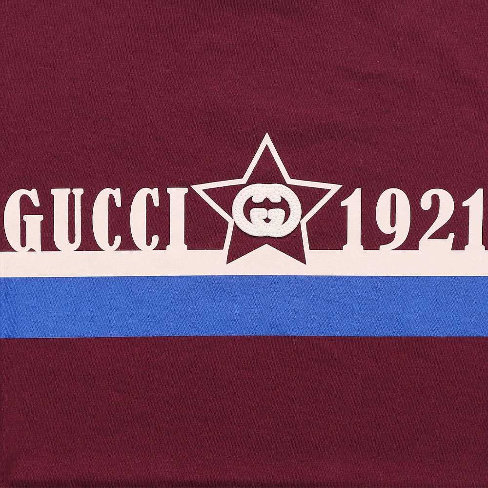 Gucci Kids Striped Logo T-Shirt Red — фото 6