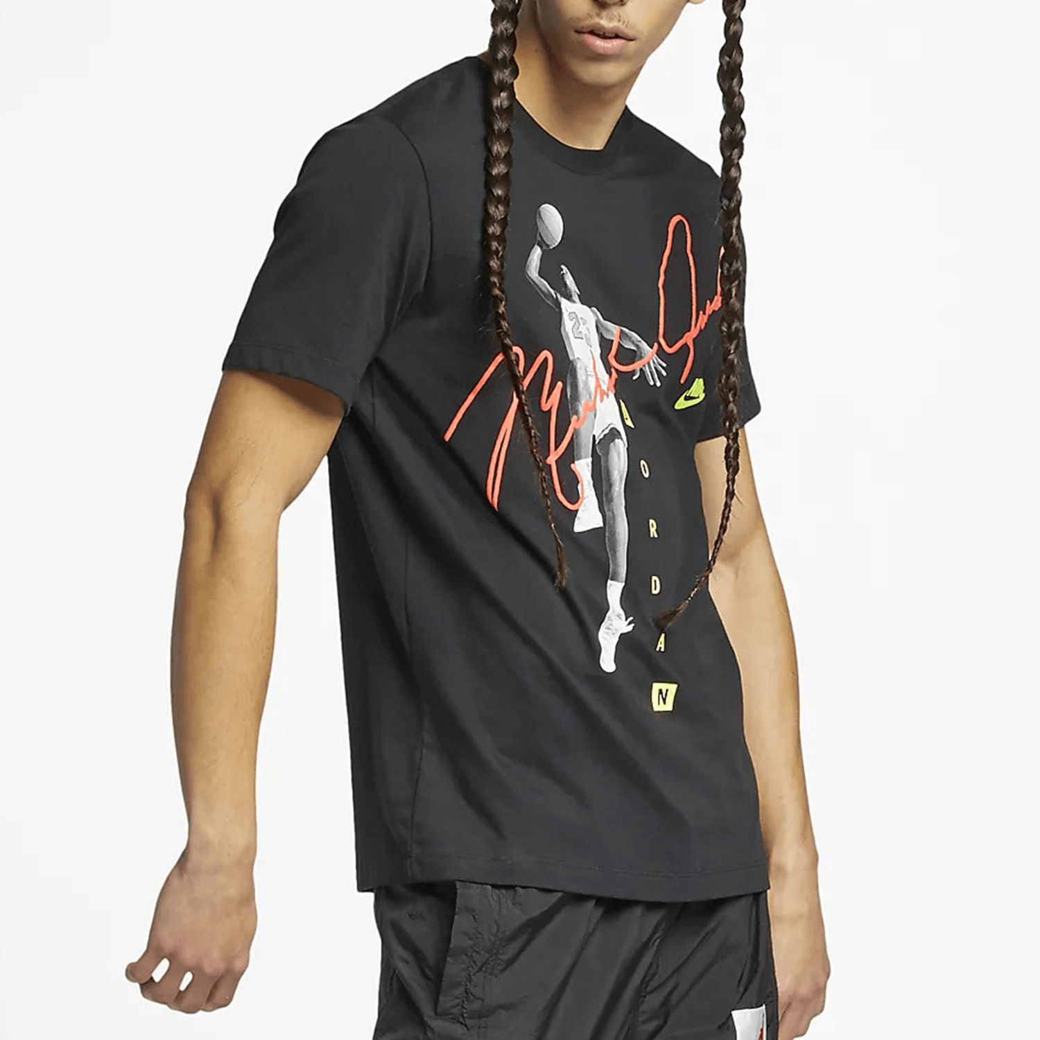 Jordan Ribbed Crew Neck T-Shirt Black — фото 3