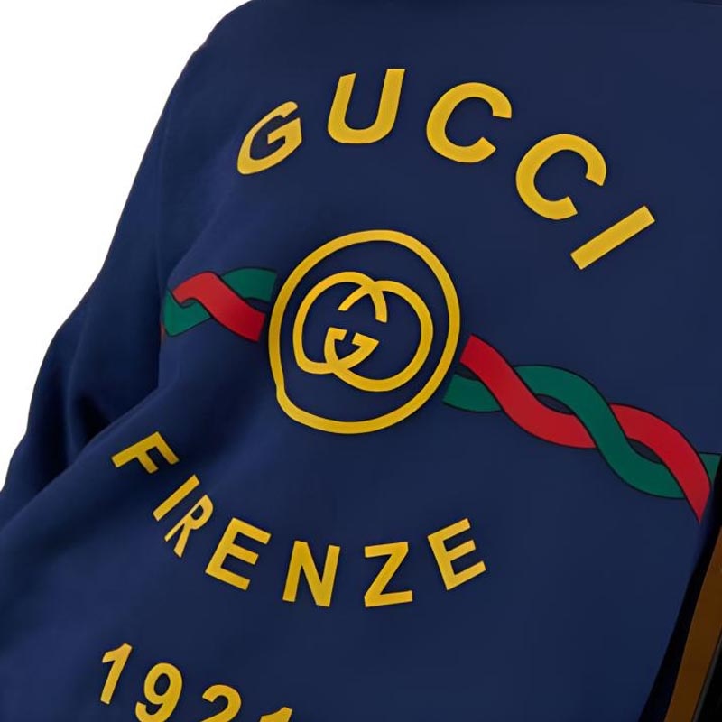 Gucci Logo Long Sleeve Sweatshirt Blue — фото 6