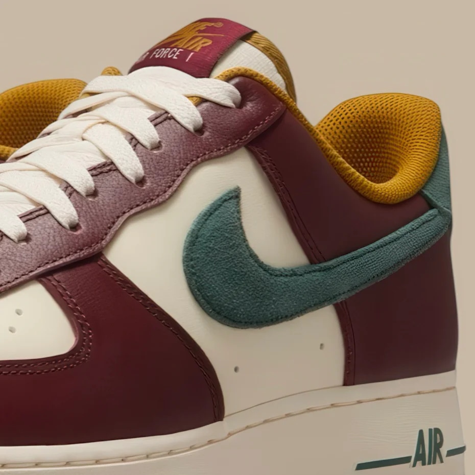 Nike Air Force 1 Low "Dark Team Red/Vintage Green" — фото 7