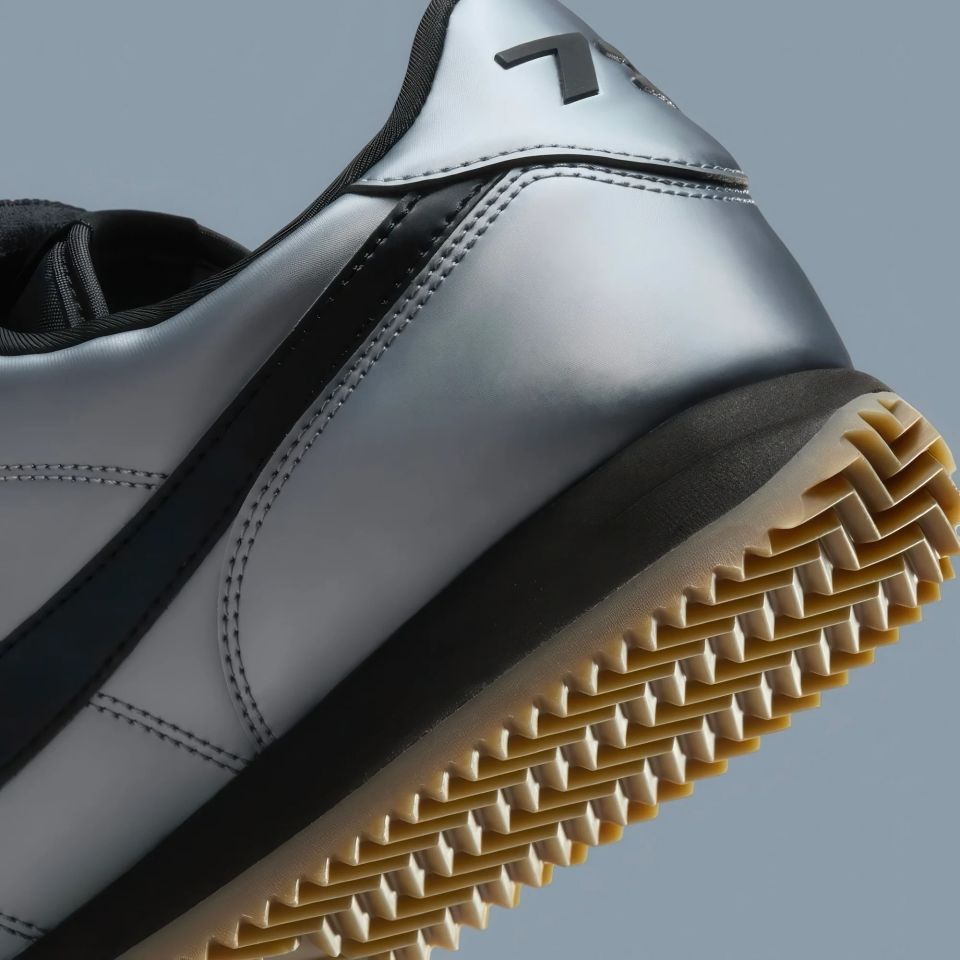 Nike Cortez Leather SE "Metallic Cool Grey Black" — фото 10
