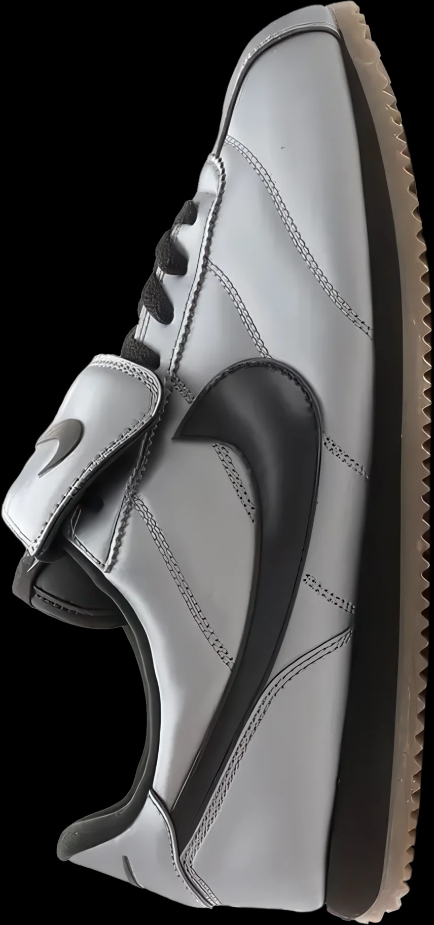 Nike Cortez Leather SE "Metallic Cool Grey Black"