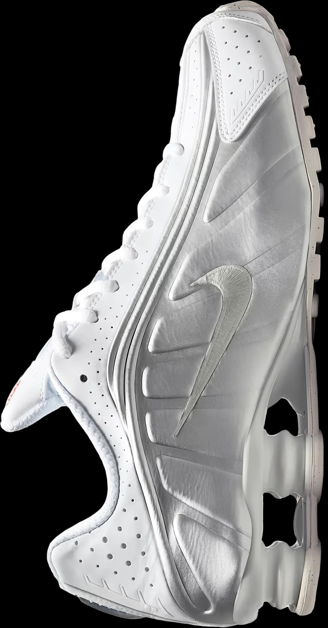 Nike Shox R4 "White and Metallic Silver"