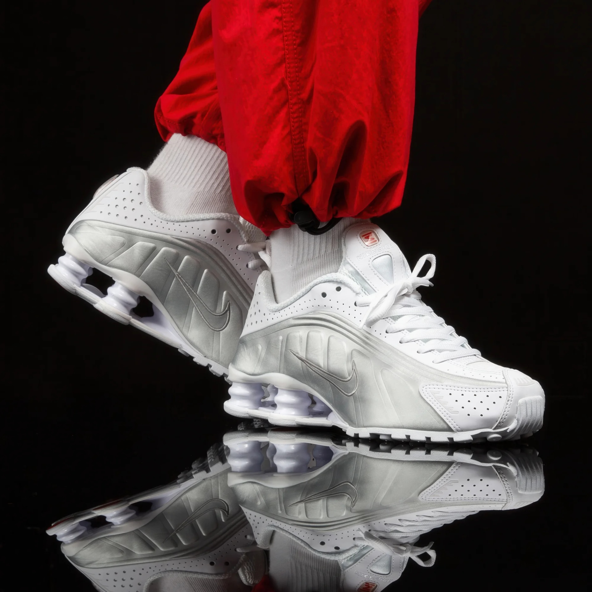 Nike Shox R4 "White and Metallic Silver" — фото 2